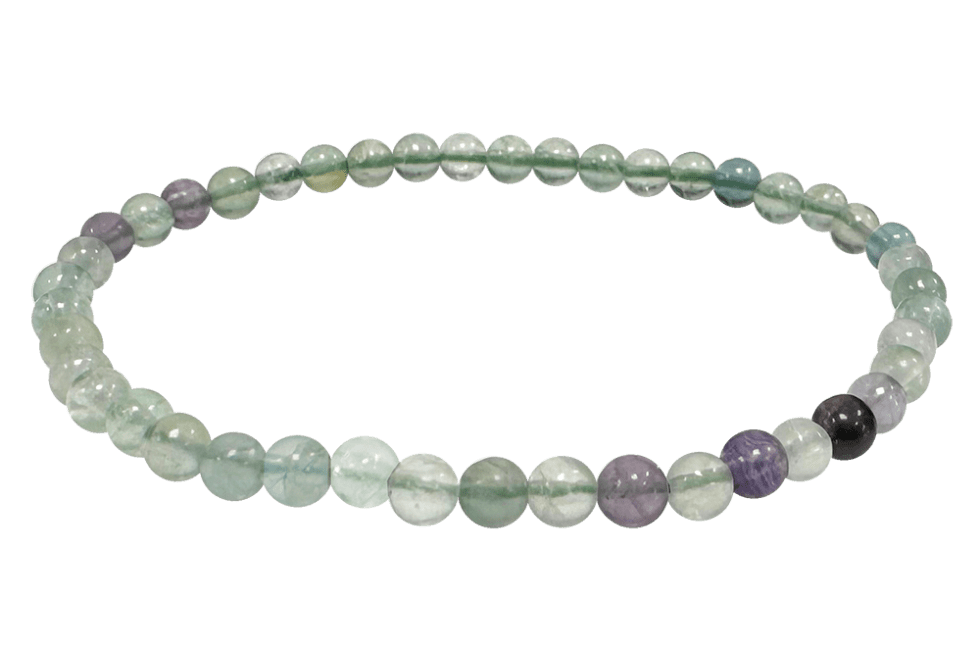 Bracelet Fluorite multicolore perles 4-5mm chez Arabesk