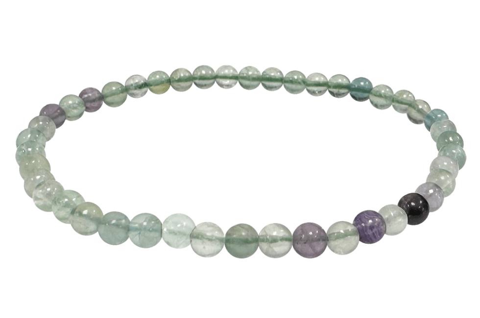 Bracelet Fluorite multicolore perles 4-5mm