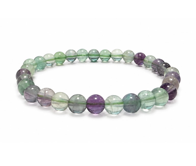 Bracelet Fluorite Multicolore A perles 6-7mm
