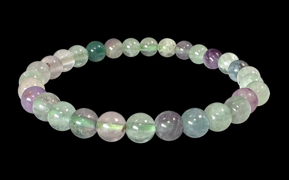 Bracelet Fluorite multicolore perles 6-7mm chez Arabesk|fr