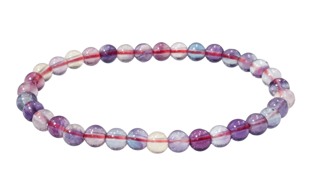 Bracelet Fluorite multicolore AAA perles 6mm chez Arabesk