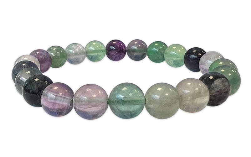 Armband Fluorite multicolor perles 8mm