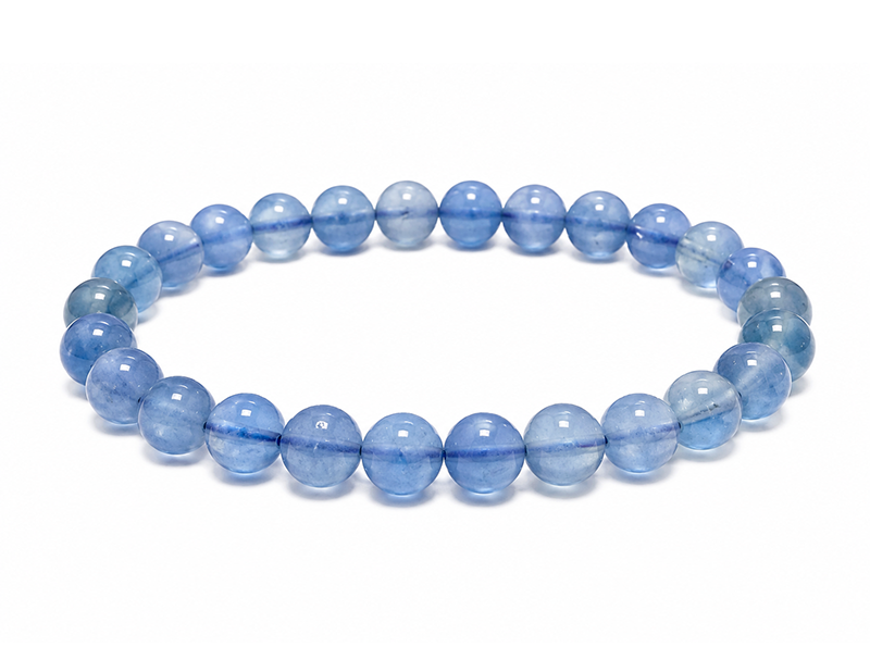 Bracelet Fluorite Bleue AA perles 6-7mm chez Arabesk