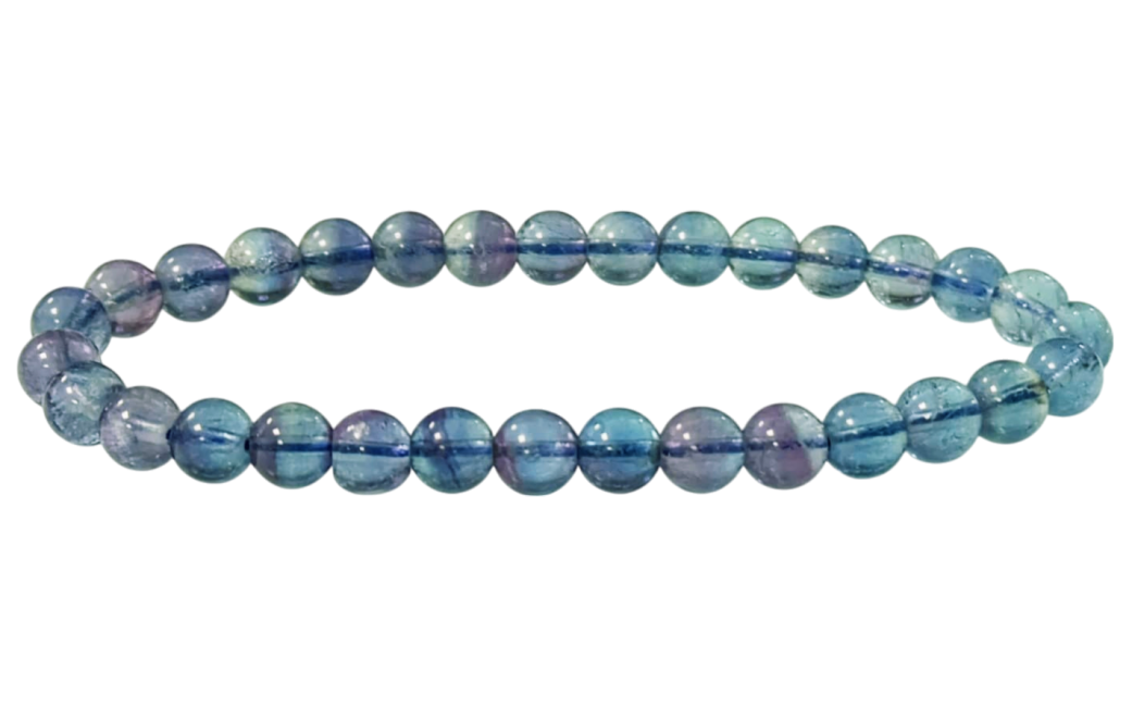 Bracelet Fluorite Bleue AA perles 6-6.5mm chez Arabesk