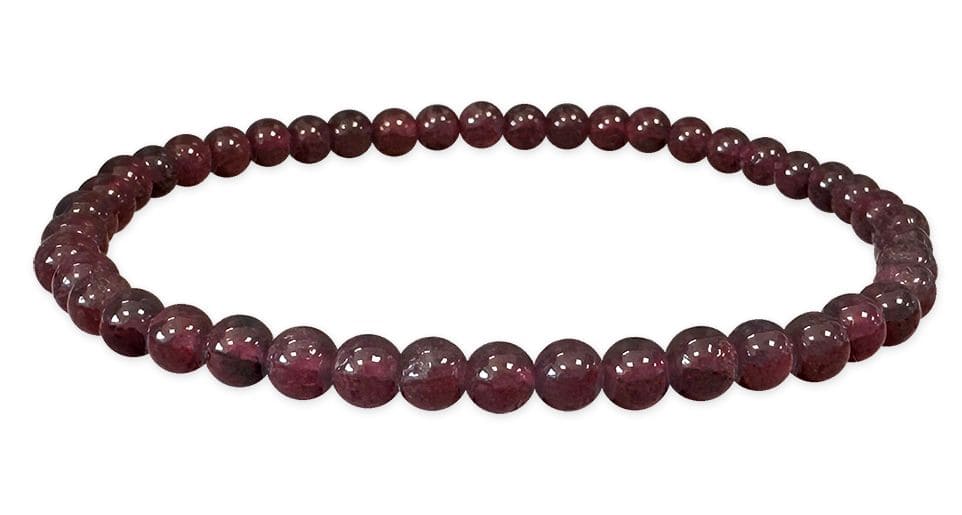 Bracelet Grenat Rouge A perles 4mm