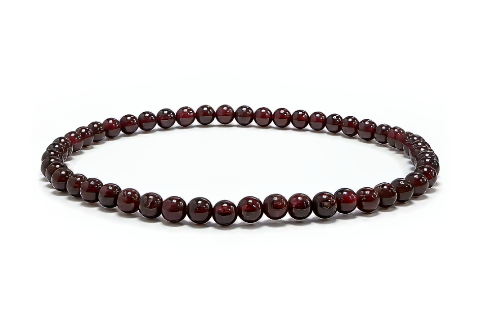 Bracelet Grenat Rouge A perles 4mm chez Arabesk