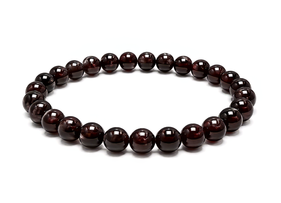 Bracelet Grenat Rouge AA Perles 6 mm chez Arabesk