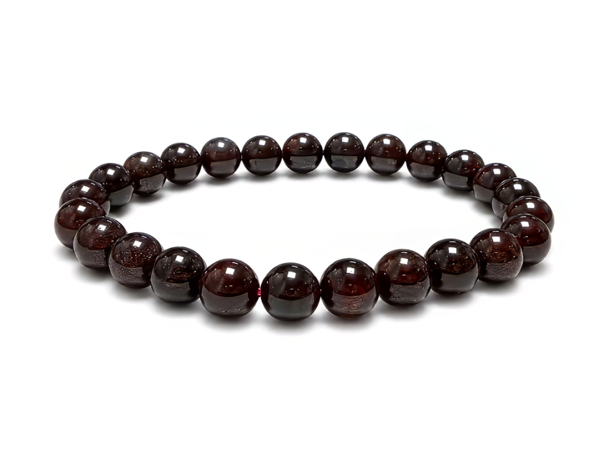Bracelet Grenat Rouge A perles 7-8mm chez Arabesk