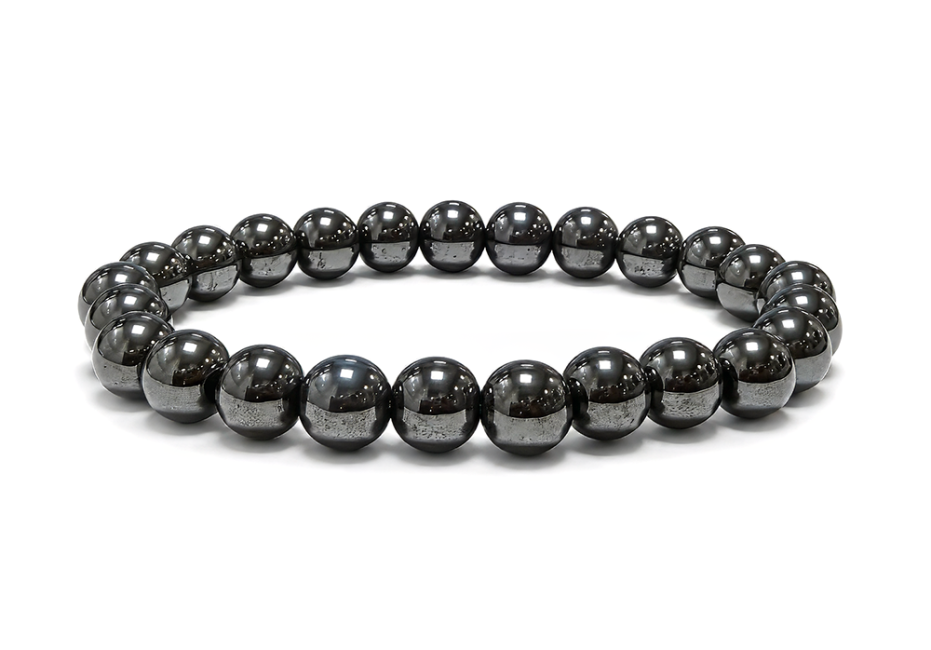 Bracelet Hématite A perles 8mm chez Arabesk