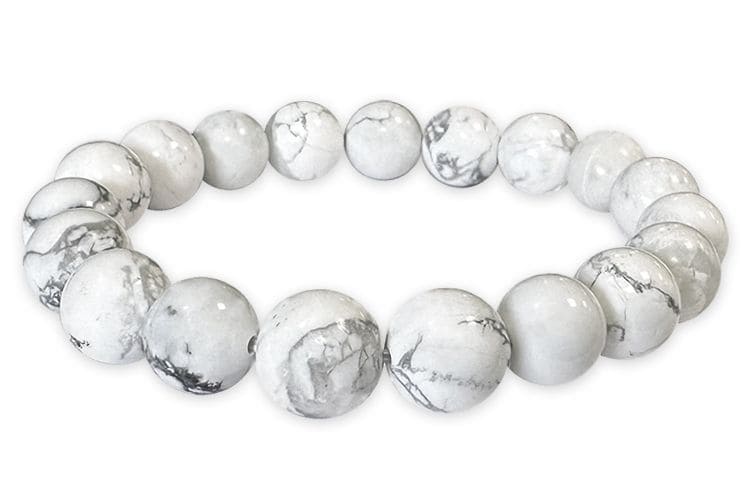 Bracelet Howlite A perles 10mm