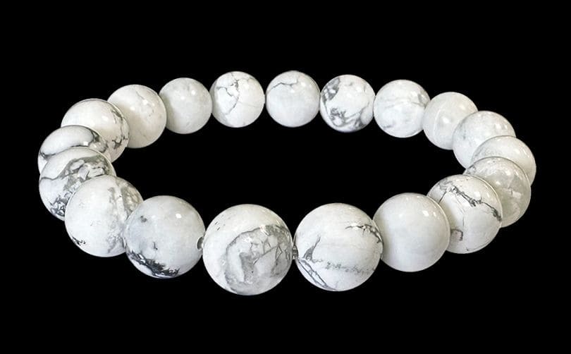 Bracelet Howlite A perles 10mm