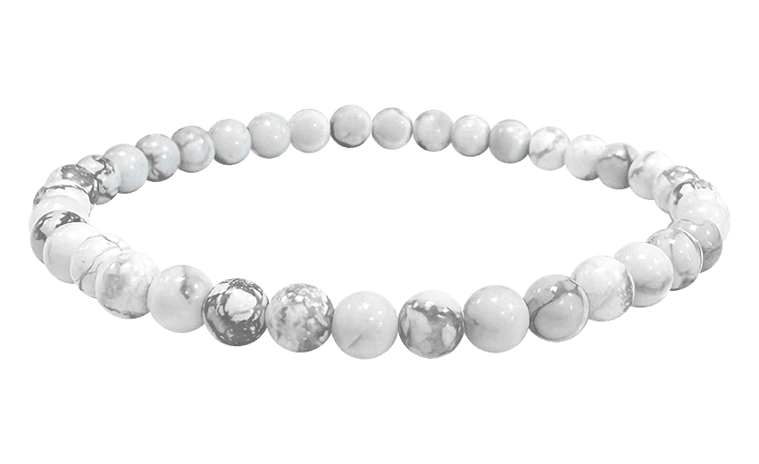 Bracelet Howlite A perles 4mm chez Arabesk