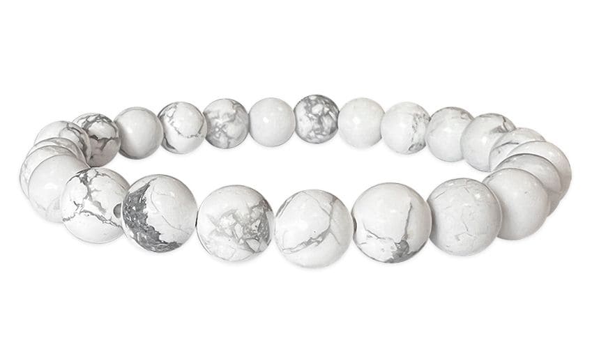 Bracelet Howlite A perles 8mm chez Arabesk