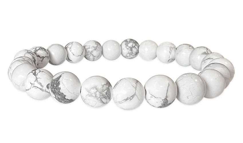 Bracelet Howlite A perles 8mm