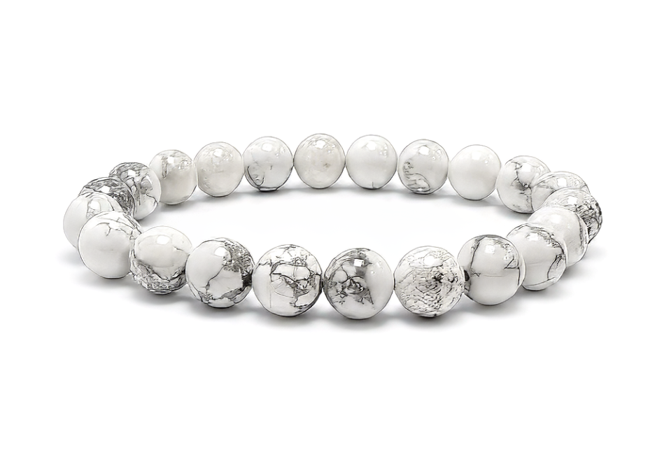 Bracelet Howlite A perles 8mm chez Arabesk