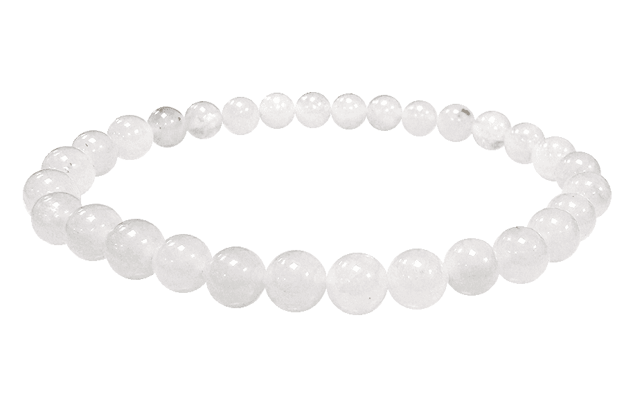 weiss Jade Armbandperlen 6mm