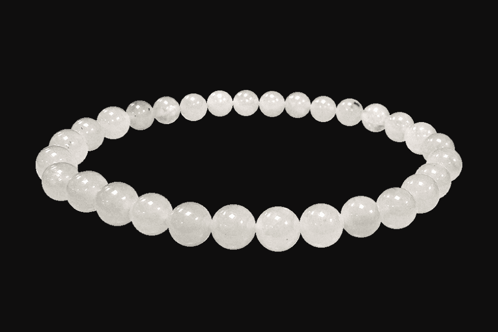 Bracelet Jade Blanc A perles 6mm chez Arabesk|fr