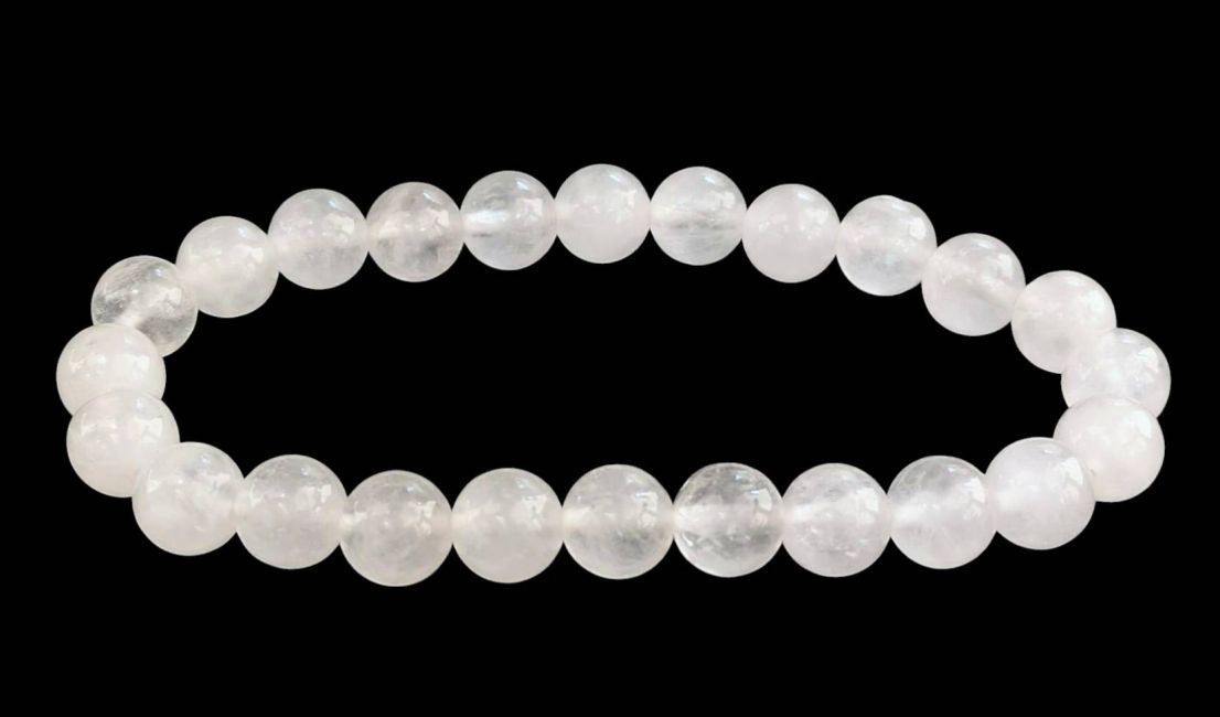 Bracelet Jade Blanc A perles 8mm