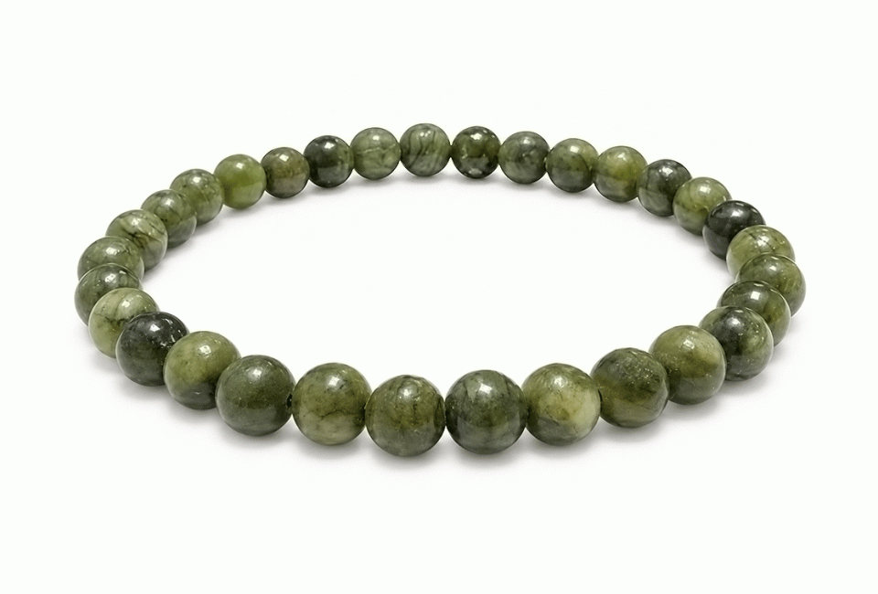 Bracelet Jade Néphrite A Perles 6mm chez Arabesk