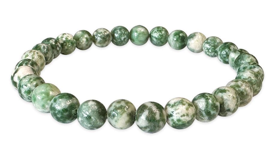 Bracelet jade verte perles 6mm