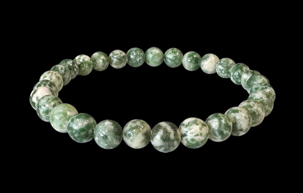 Bracelet jade verte perles 6mm