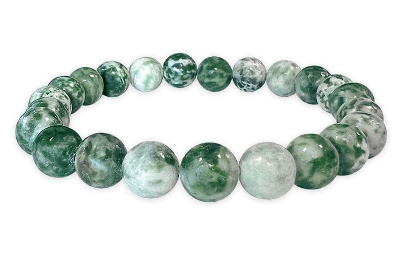 Bracelet Jade Verte perles 8mm