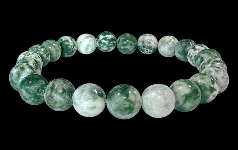 Bracelet Jade Verte perles 8mm