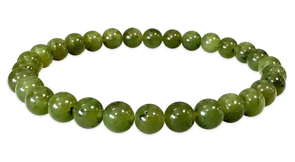 Bracelet Jade Nephrite Canada AA perles 6mm