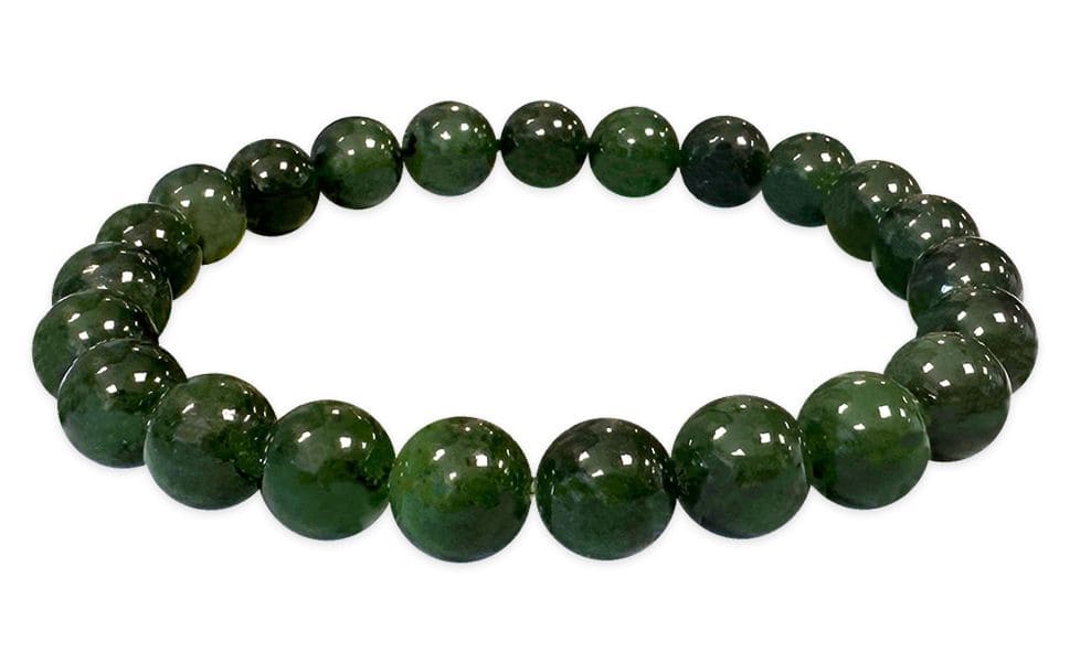 Bracelet Jade Nephrite Canada AA+ perles 8mm