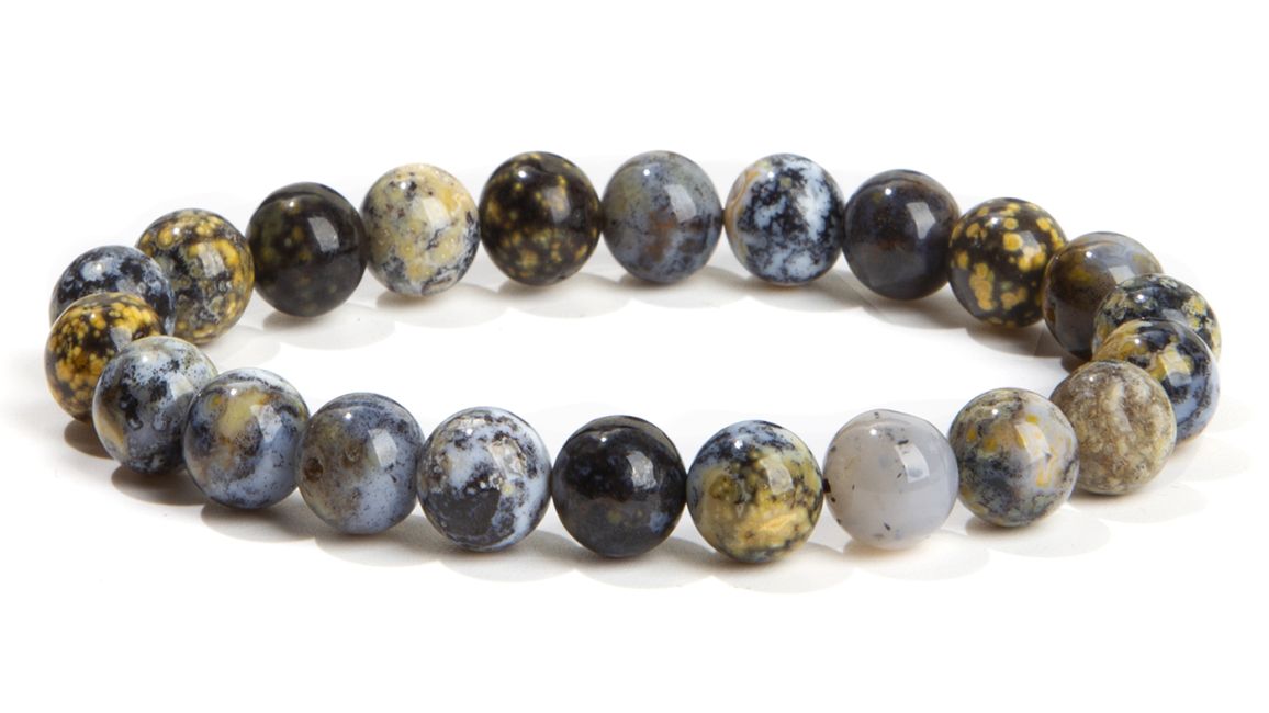 Blaues Ozean-Jaspis-Armband mit 8-mm-Perlen