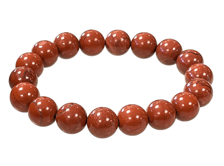 Bracelet Jaspe Rouge A perles 10mm