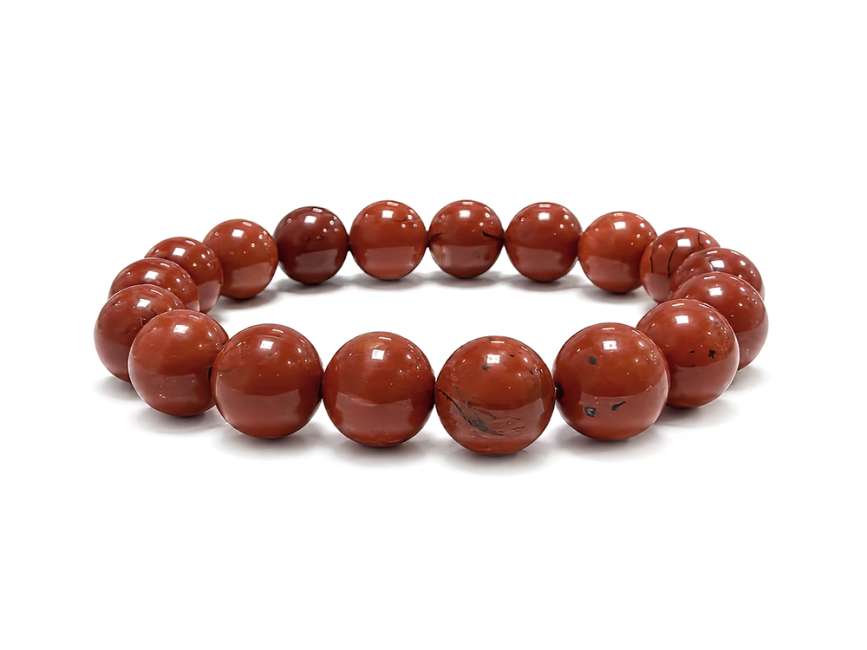 Bracelet Jaspe Rouge A perles 10mm chez Arabesk