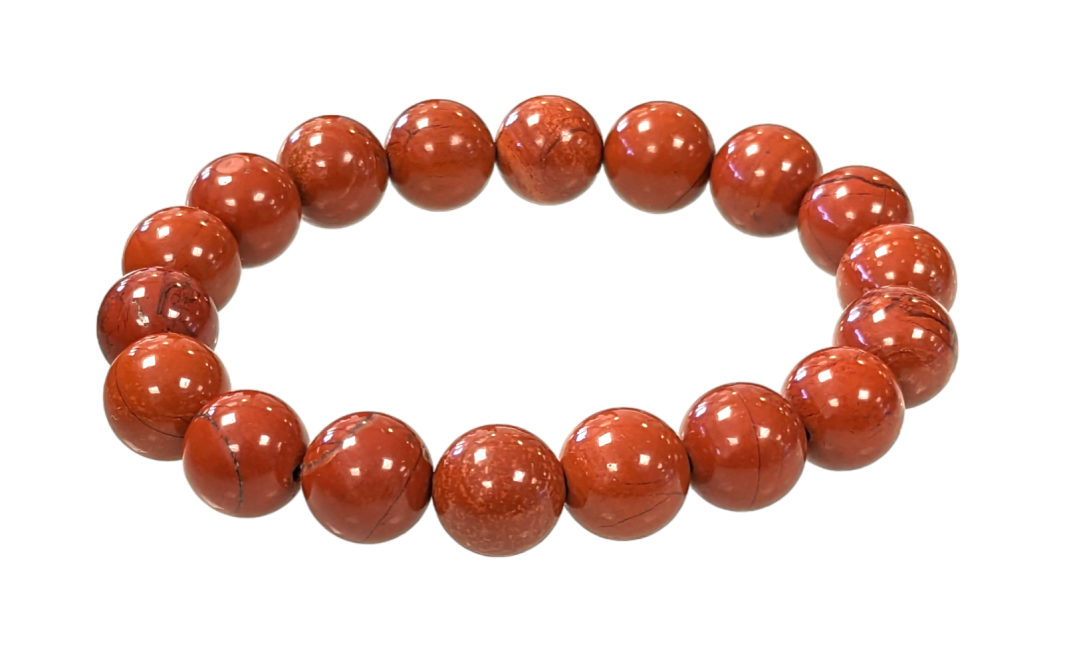 Roter Jaspis A Perlen Armband 10mm
