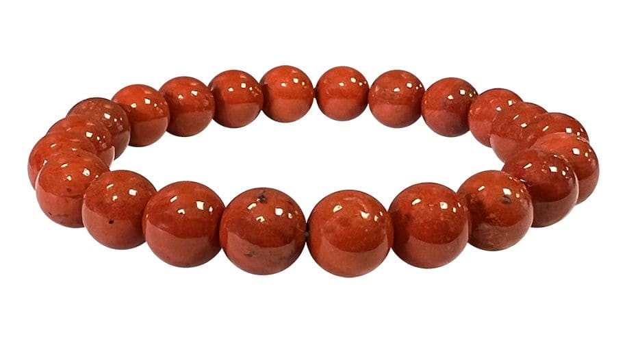 Bracelet Jaspe Rouge A perles 8-9mm chez Arabesk