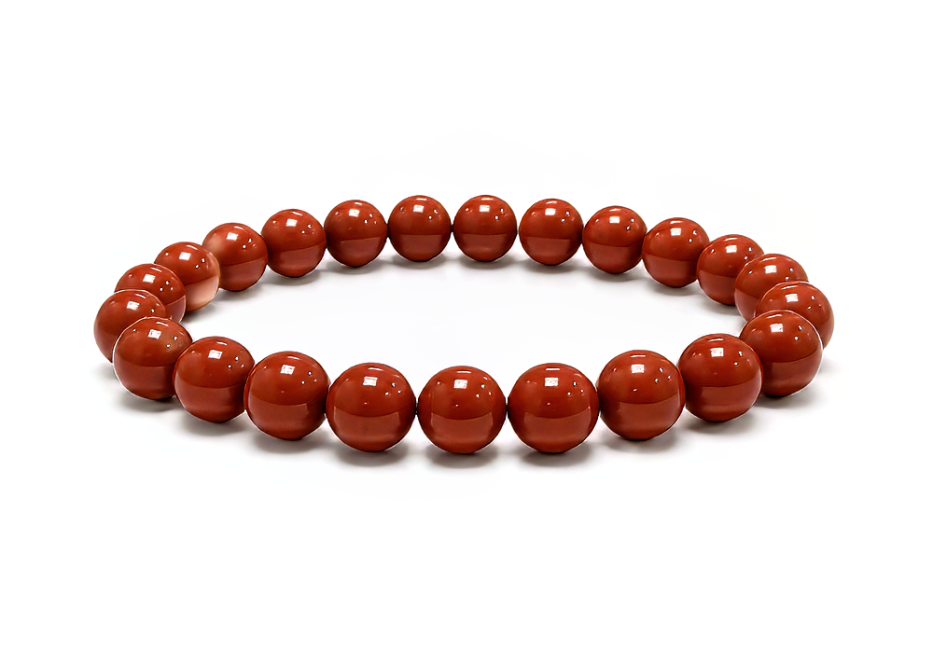 Bracelet Jaspe Rouge A perles 8-9mm chez Arabesk