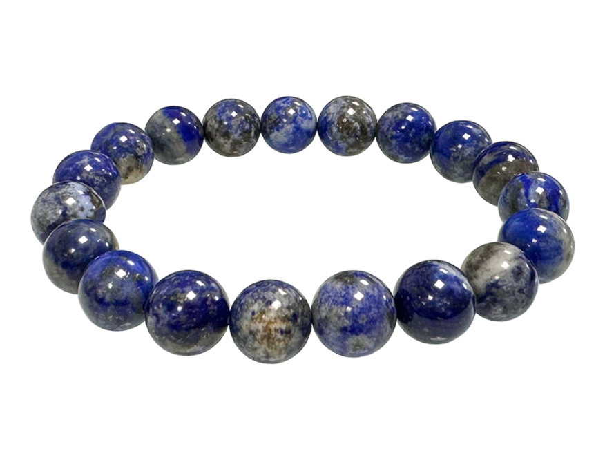 Bracelet Lapis Lazuli perles 10mm