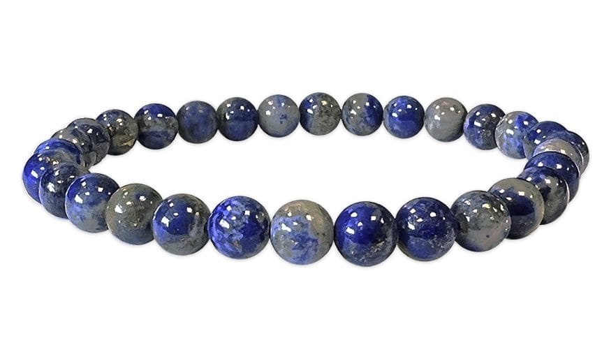 Bracelet Lapis Lazuli AB perles 6mm