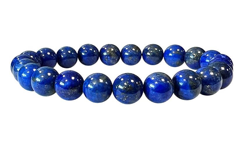Bracelet Lapis Lazuli AAA perles 7.5-8.5mm