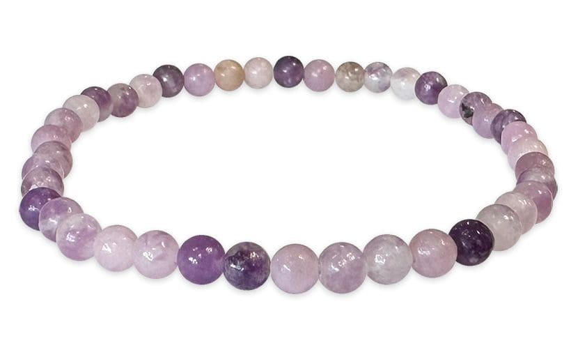 Bracelet Lepidolite A perles 4mm