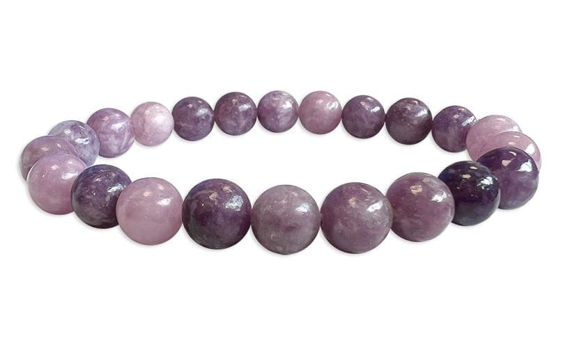 Bracelet Lepidolite A perles 8mm chez Arabesk