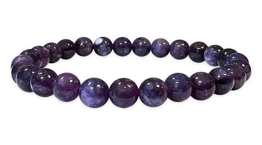 Bracelet Dark Lepidolite A perles 6mm