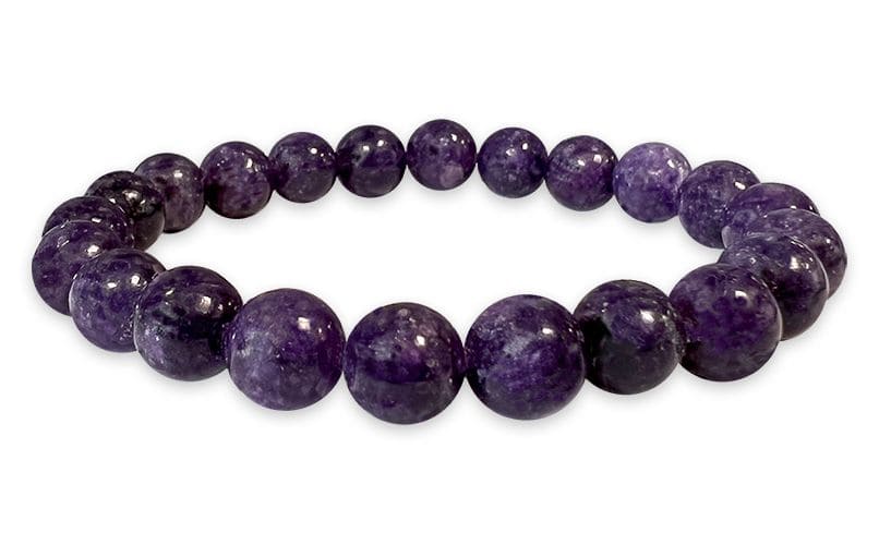 Bracelet Dark Lepidolite A perles 8mm