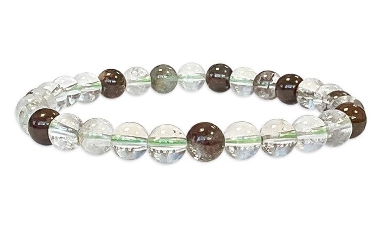 Bracelet Quartz Lodolite A perles 6mm