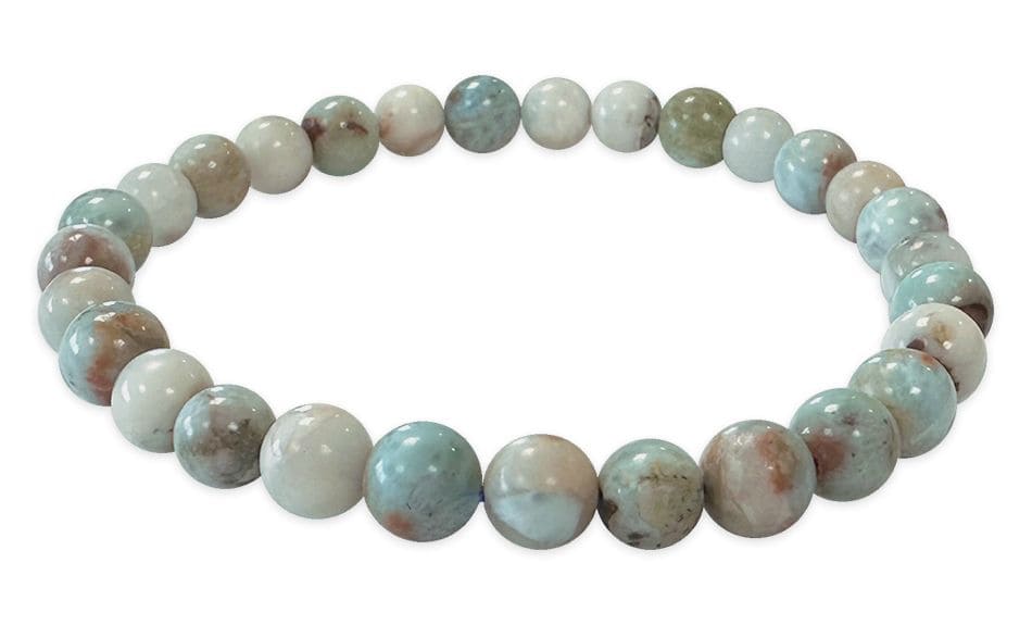 Bracelet Larimar perles 5.5-6.5mm