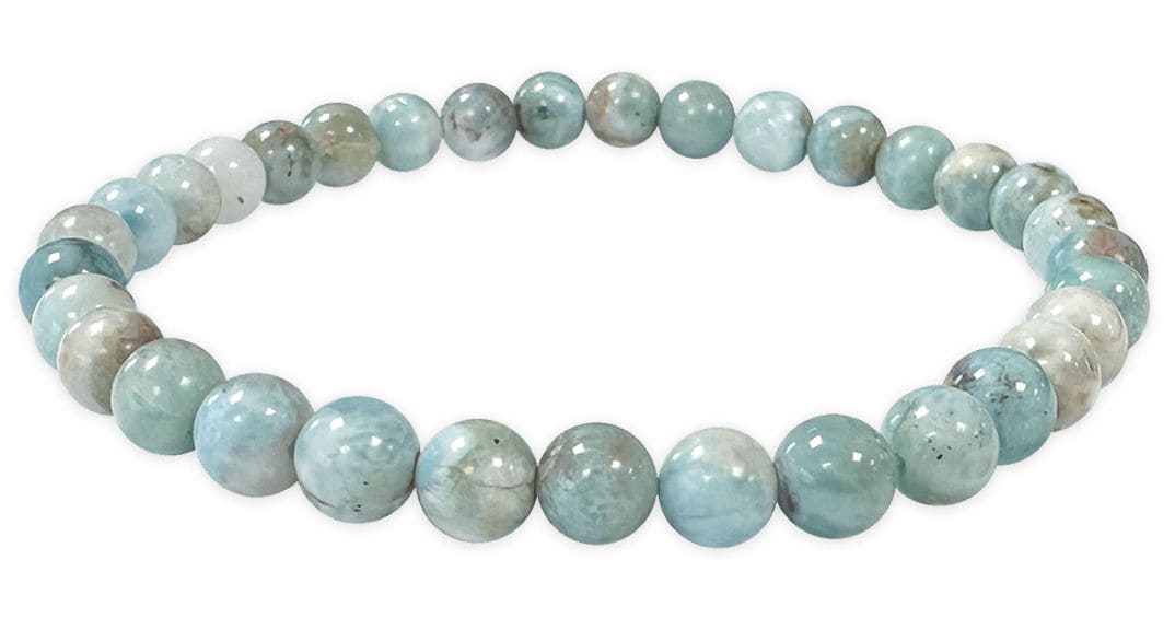 Bracelet Larimar perles 5-6mm