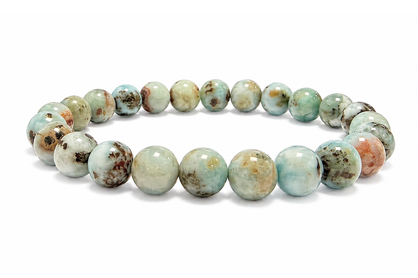 Bracelet Larimar AB perles 8mm chez Arabesk|fr