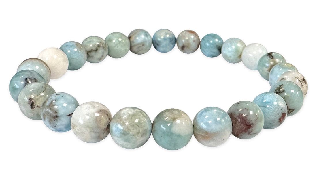 Armband Larimar A Perlen 7-8mm