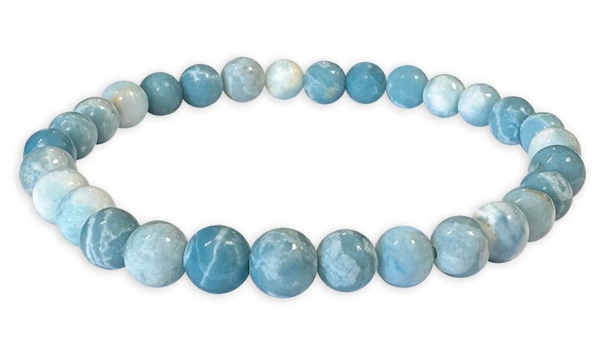 Bracelet Larimar Chine A perles 6mm