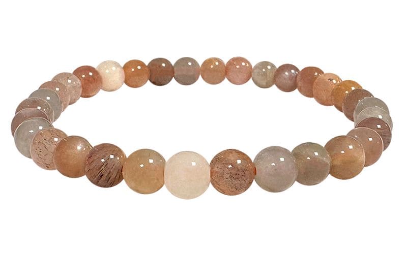 Bracelet pierre de lune adulaire AA perles 6mm
