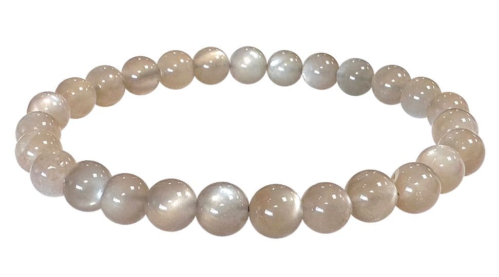 Bracelet Pierre de Lune Grise AAA perles 6-7mm chez Arabesk